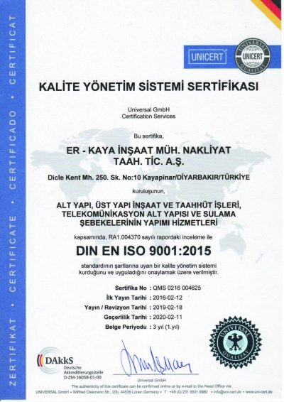 Kalite Yönetim Sistemi Sertifikası